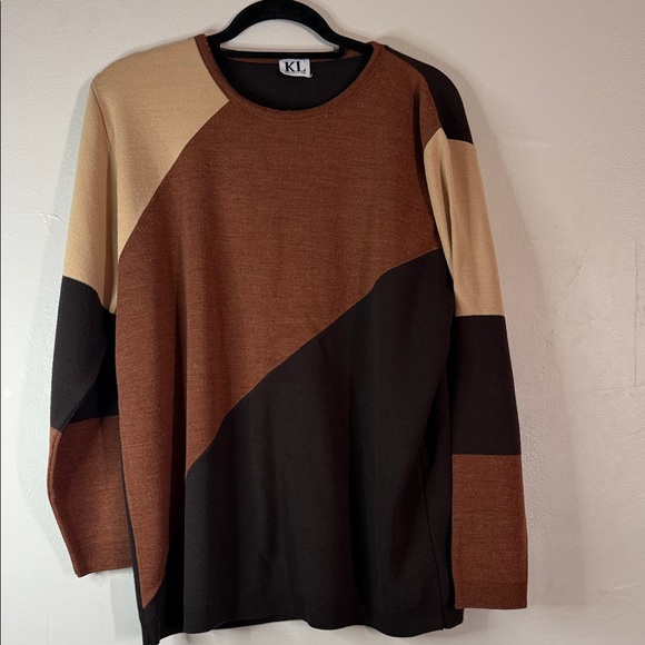 kl collection Tops - KL Collection Colorblock Sweater - Size L